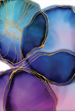 CATE Multi Colored Floral Modern Wall Art