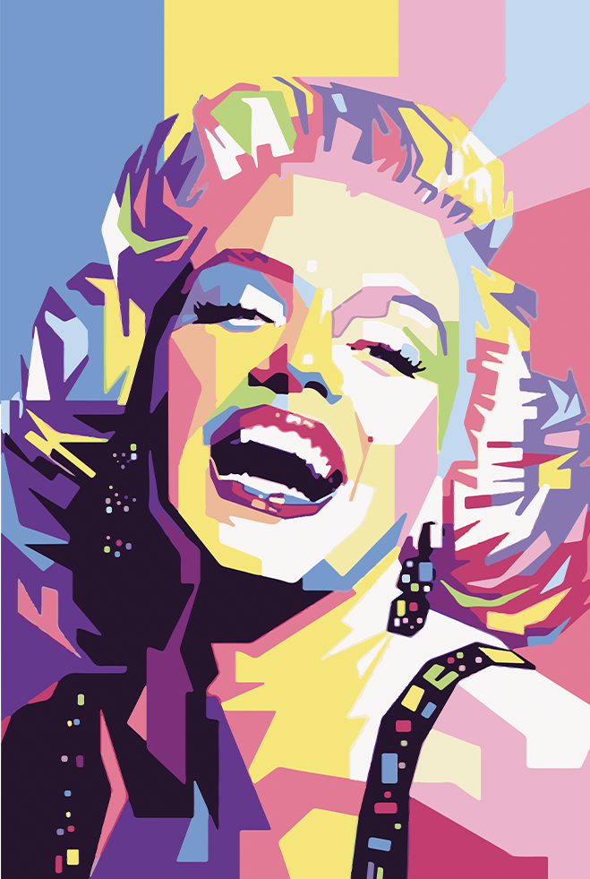DIVA Marilyn Mosaic Pop Modern Wall Art