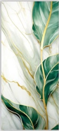 CALISTA Glam Green and Gold Modern Wall Art