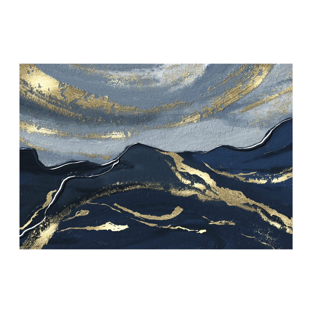 JADE Blue Abstract Modern Wall Art