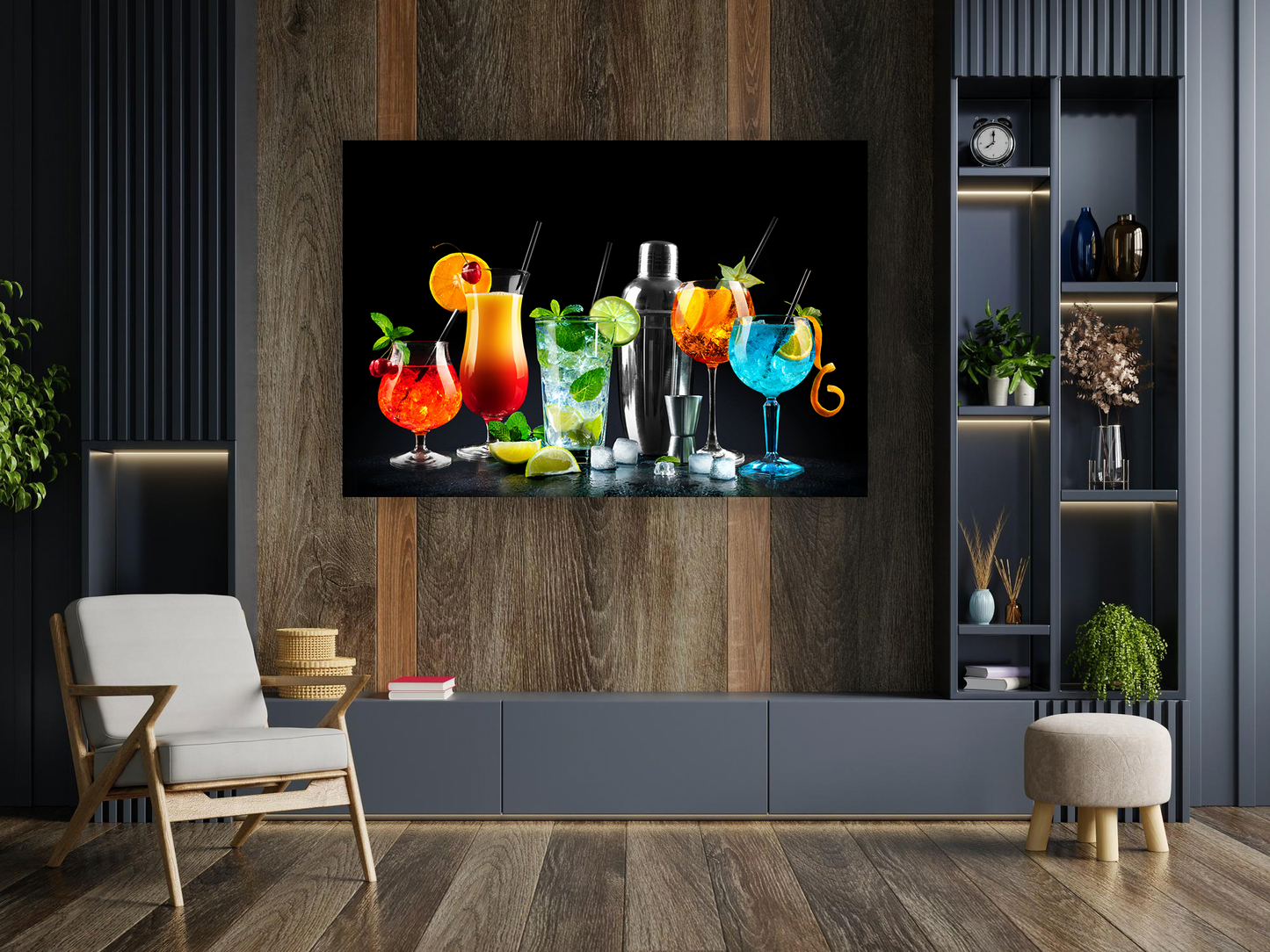 CITRUS Fruit Cocktail Modern Wall Art