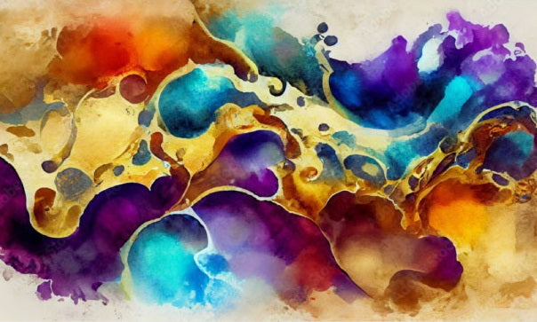 INK Watercolor Texture Modern Wall Art