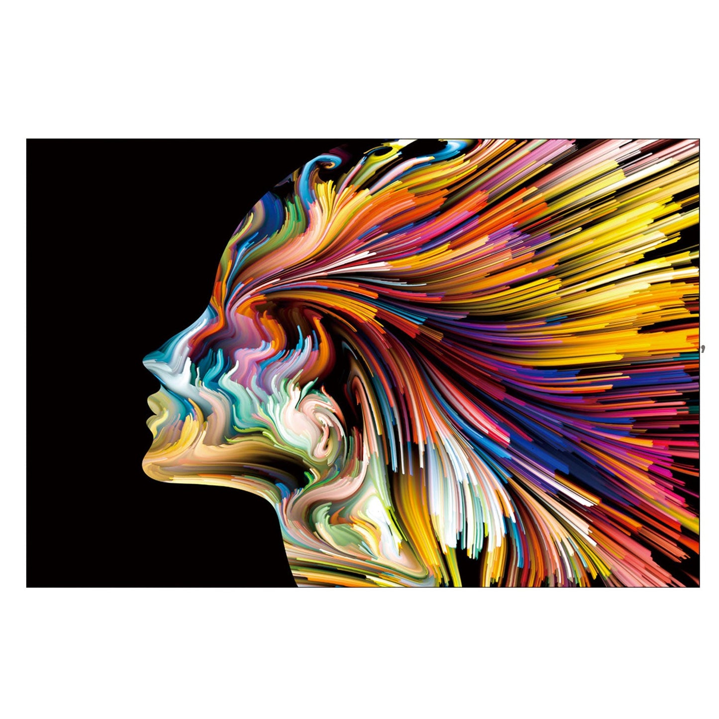 DANE Colorful Lady Facing Left Wall Art Print