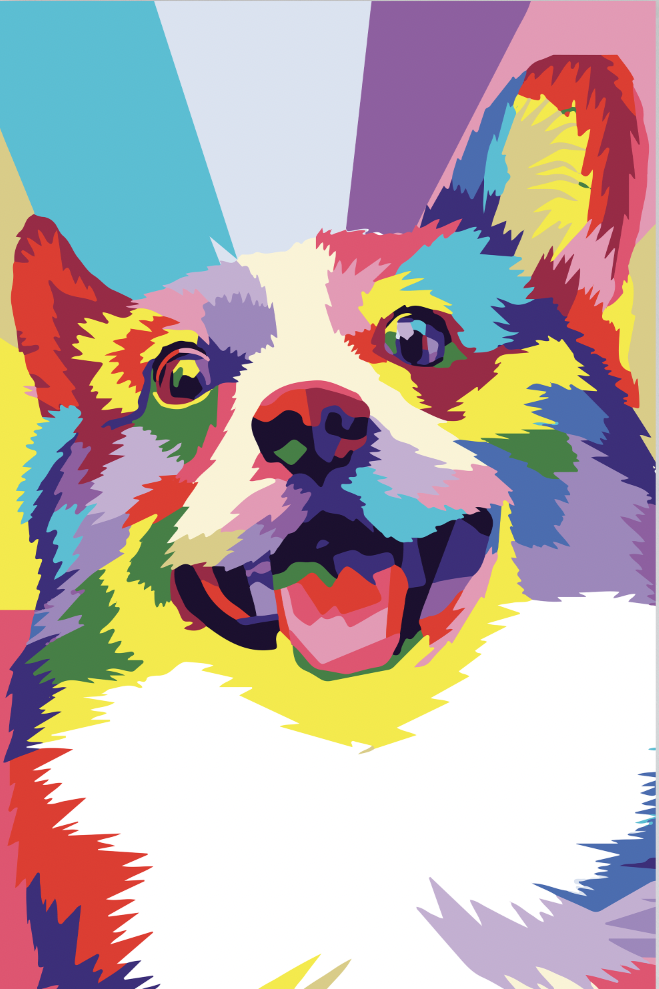CORGI Pem Welsh Buntes Pop Art Modern Wall Art