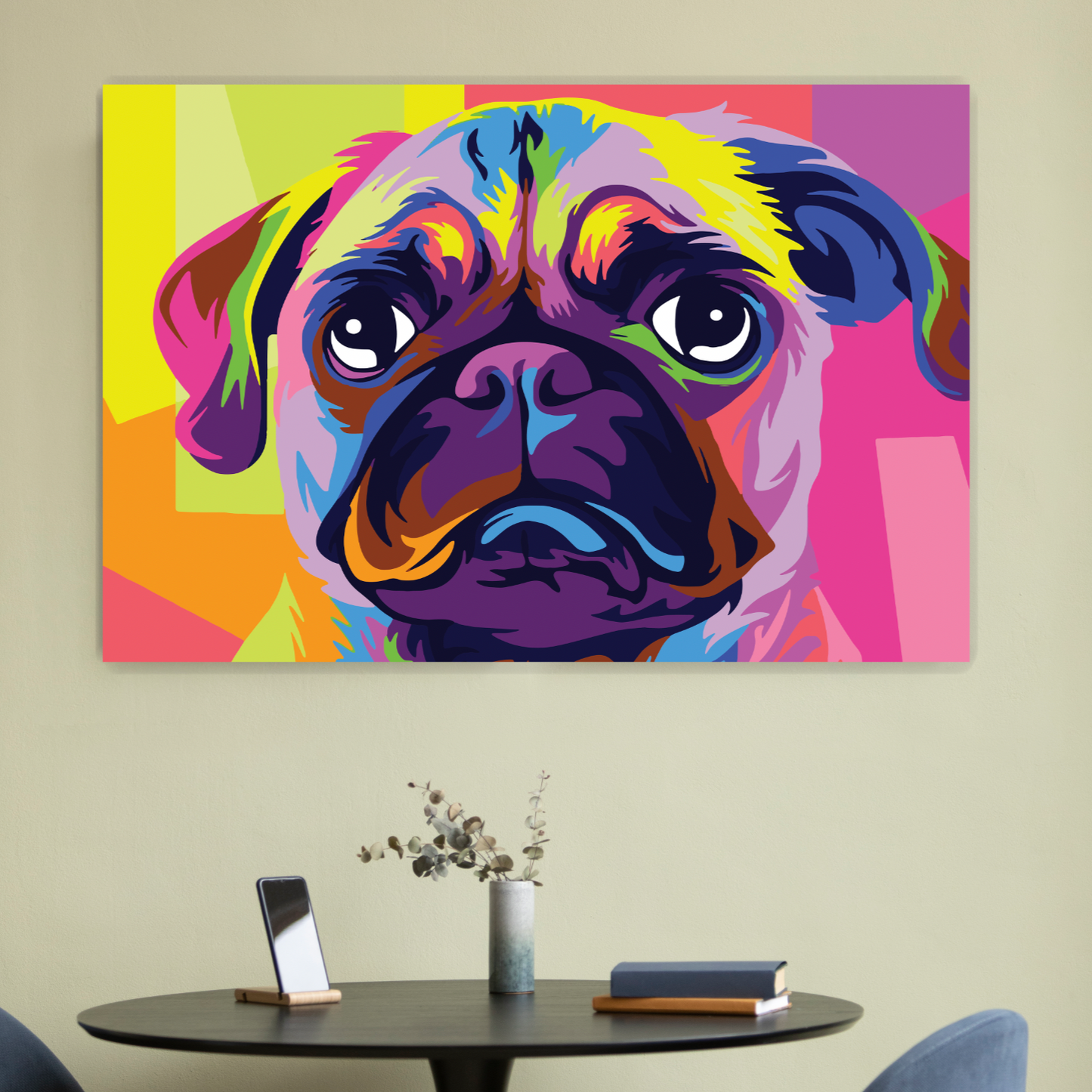 PUG Colorful Pop Art Pop Art Modern Wall Art