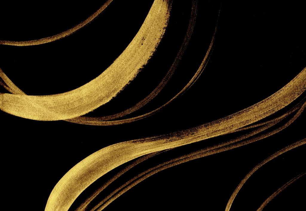 EBONY Gold Inked Marble Modern Wall Art