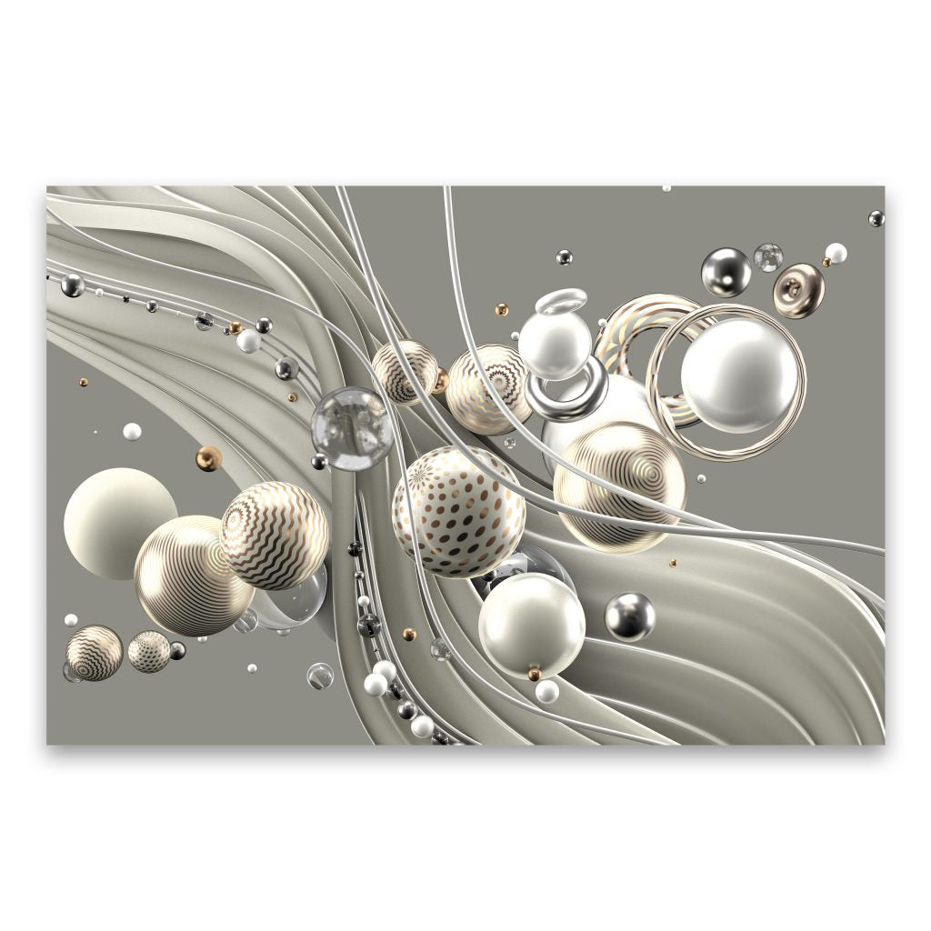 ODYSSEY Champagne Abstract Elements Modern Wall Art
