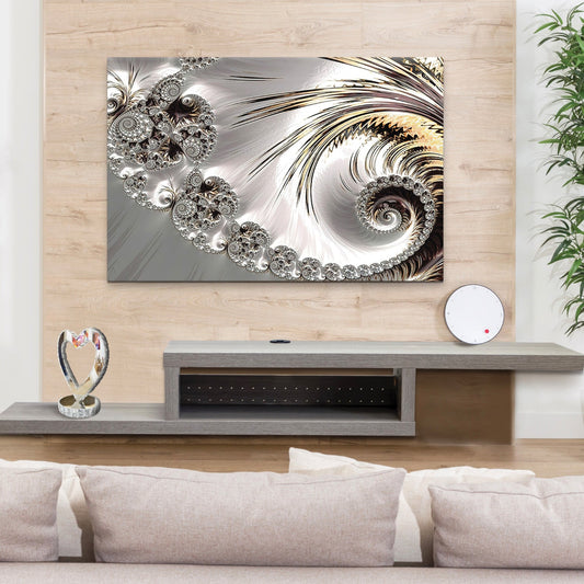 FIBONACCI Grey Creative Abstract Modern Wall Art