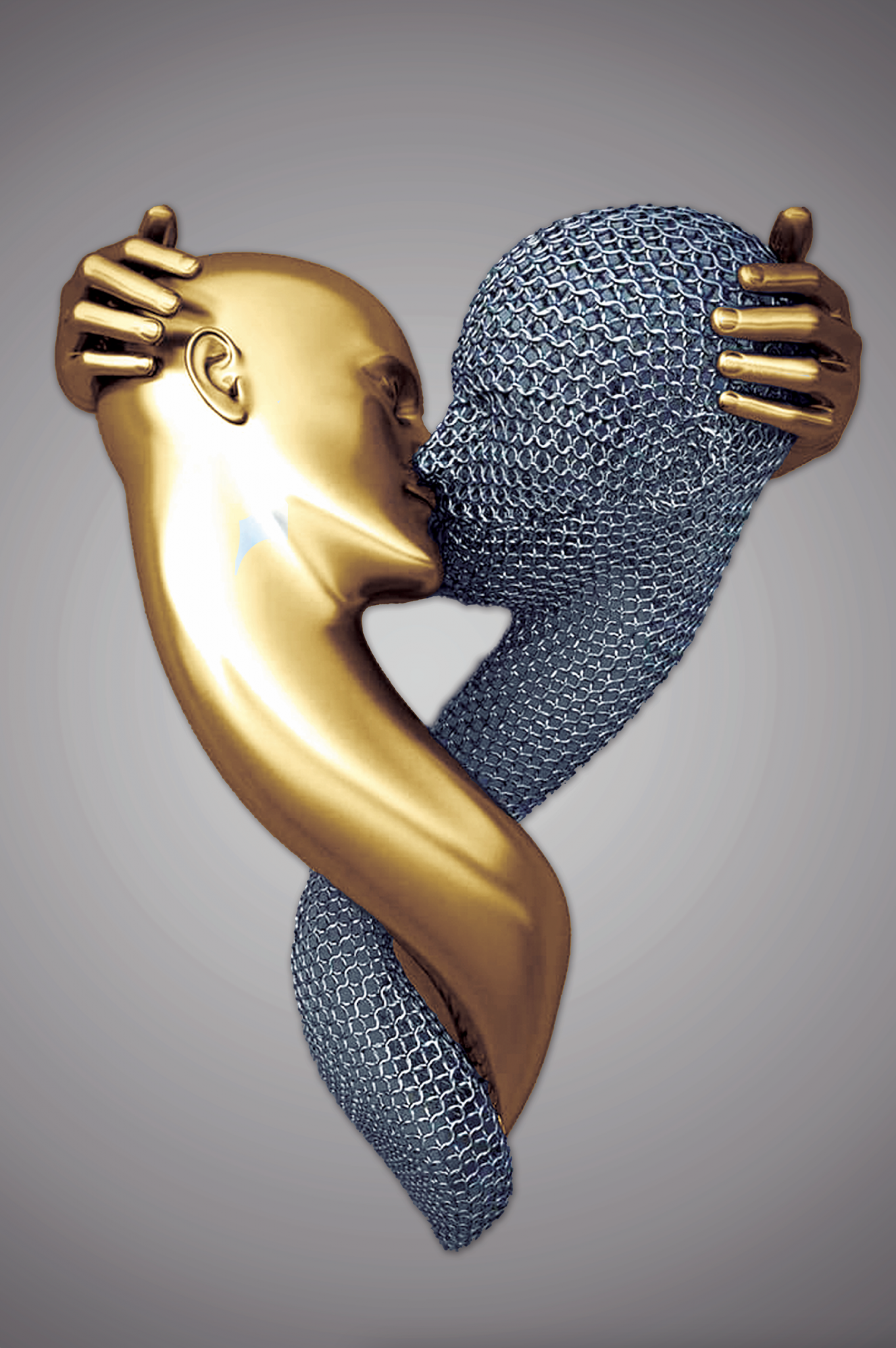 MAYA Gold Romantic Figures Modern Wall Art