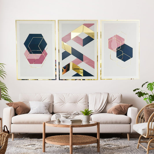 EROS 3D Abstract Shapes Acrylic Mirror Prints