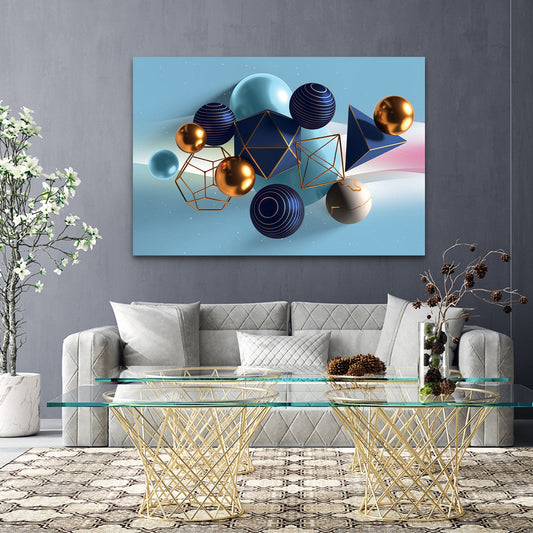 REGAL Blue Ornamental Delight Modern Wall Art