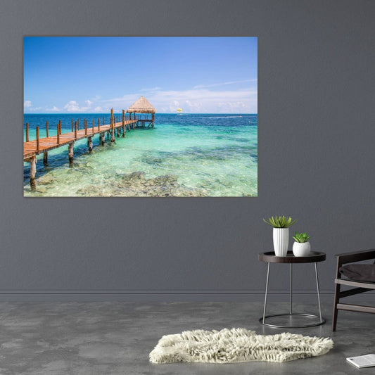 MALDIVES Serene Scene at Sea Modern Wall Art