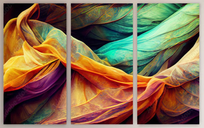 SWIRL Abstract Colorful Modern Wall Art