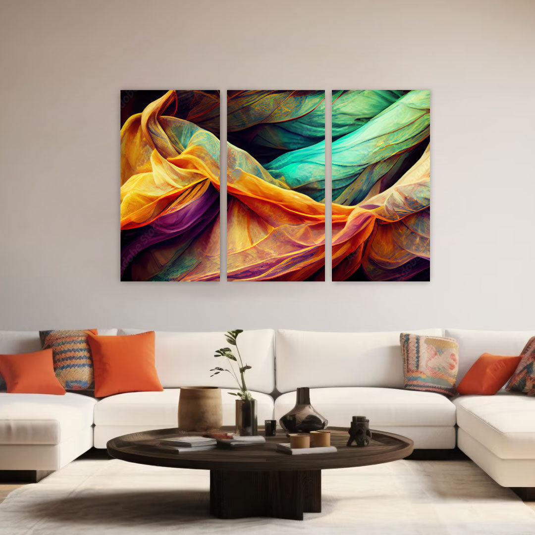 SWIRL Abstract Colorful Modern Wall Art