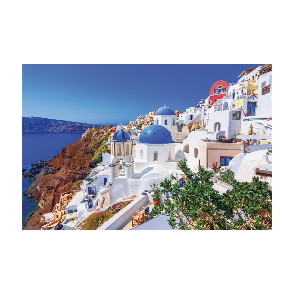 CALDERA Santorini Sunset Charm Modern Wall Art