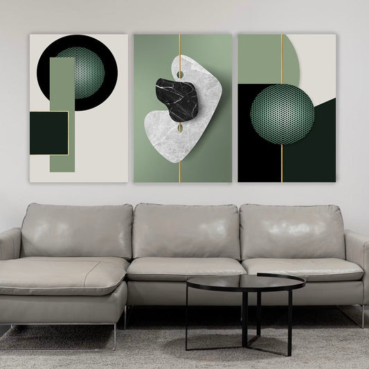 ABE Olive Abstract Modern Wall Art