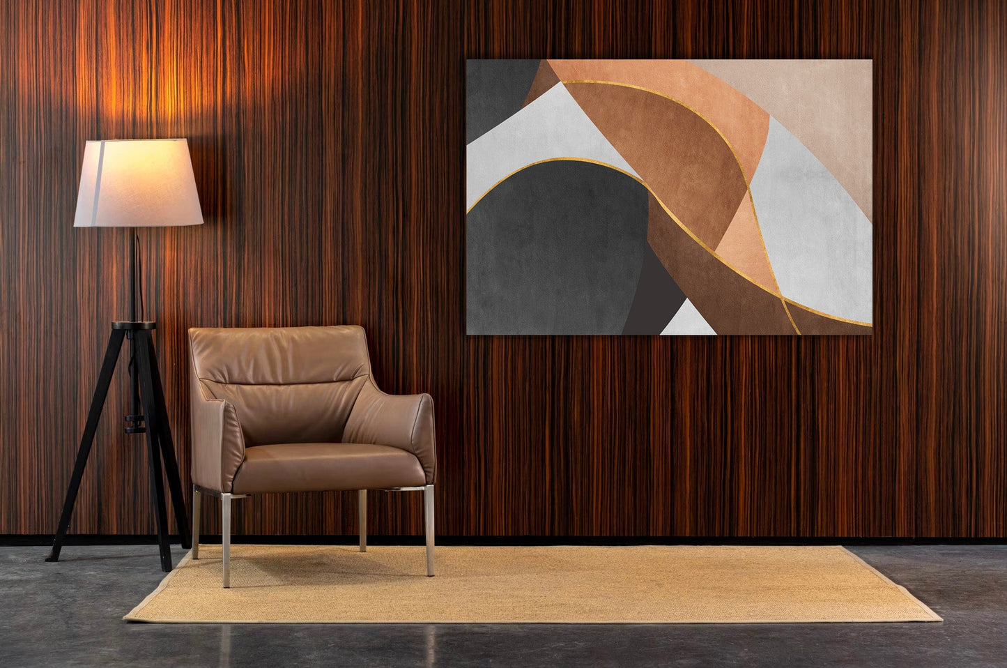 GILDED EARTH Abstract Geometrical Modern Wall Art