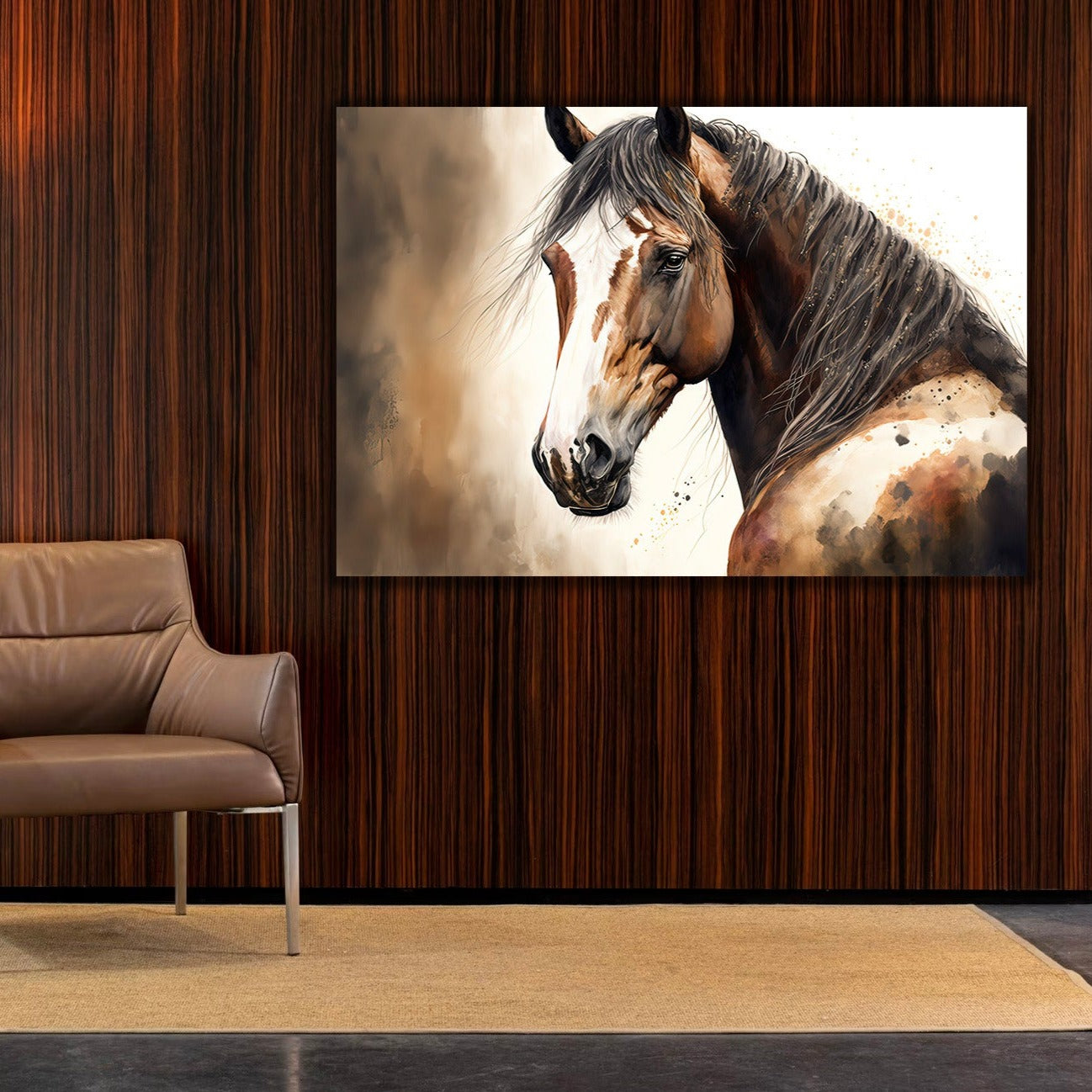 STALLION Hand Drawn Horse Modern Wall Art