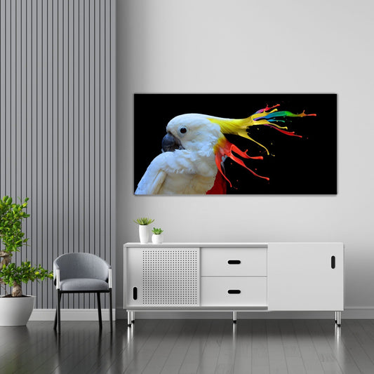 SUNBEAM Colorful-Crested Cockatoo Modern Wall Art