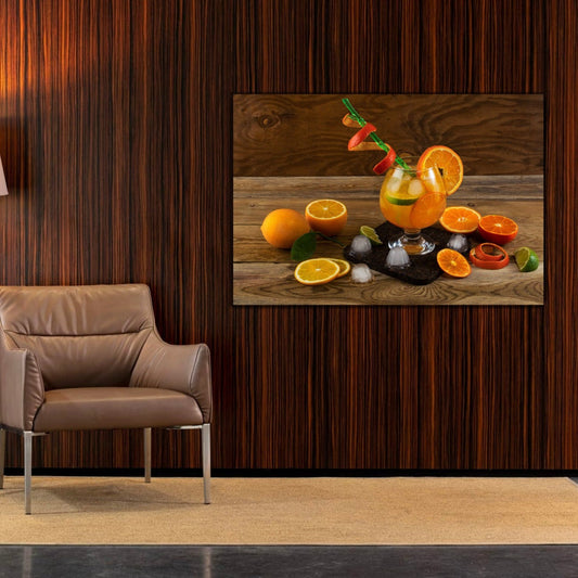 SUMMER Citrus Cocktail Modern Wall Art