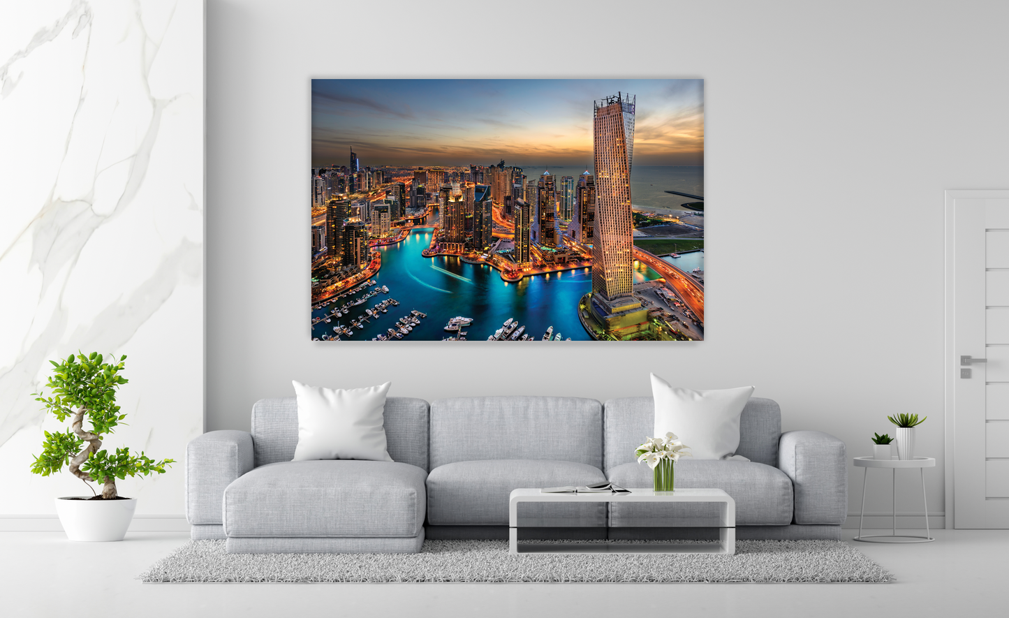 MARINA City Light of Dubai Modern Wall Art