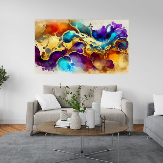 INK Watercolor Texture Modern Wall Art