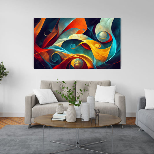 SWIRL Gradient Shapes Modern Wall Art