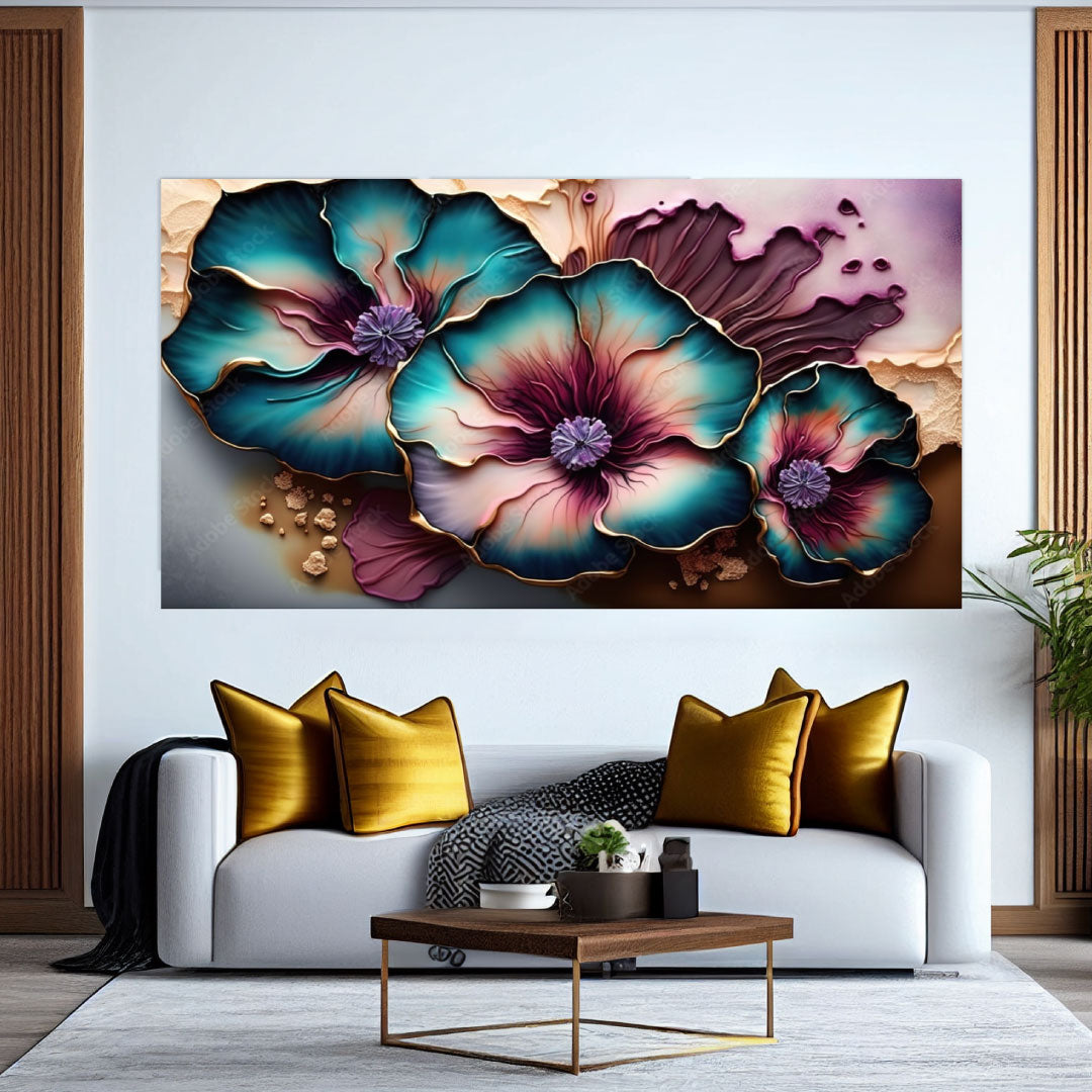 VIOLET Bright Orchid Modern Wall Art