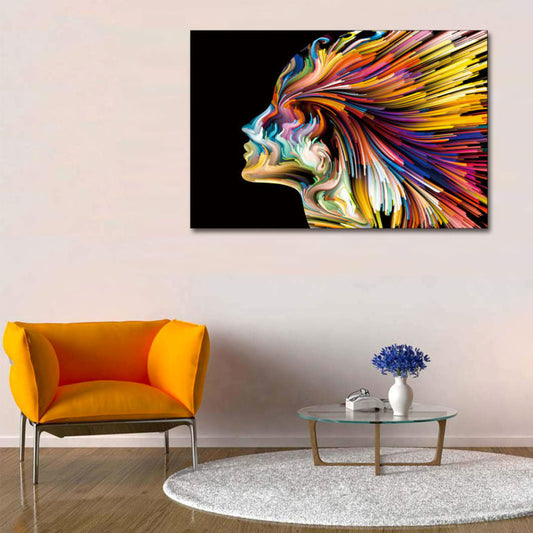 DANE Colorful Lady Facing Left Wall Art Print