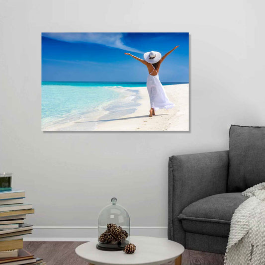 CHARM Sea Breeze Glam Woman Modern Wall Art