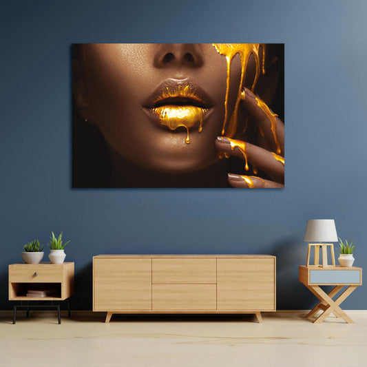 LUXE Golden Goddess Modern Wall Art