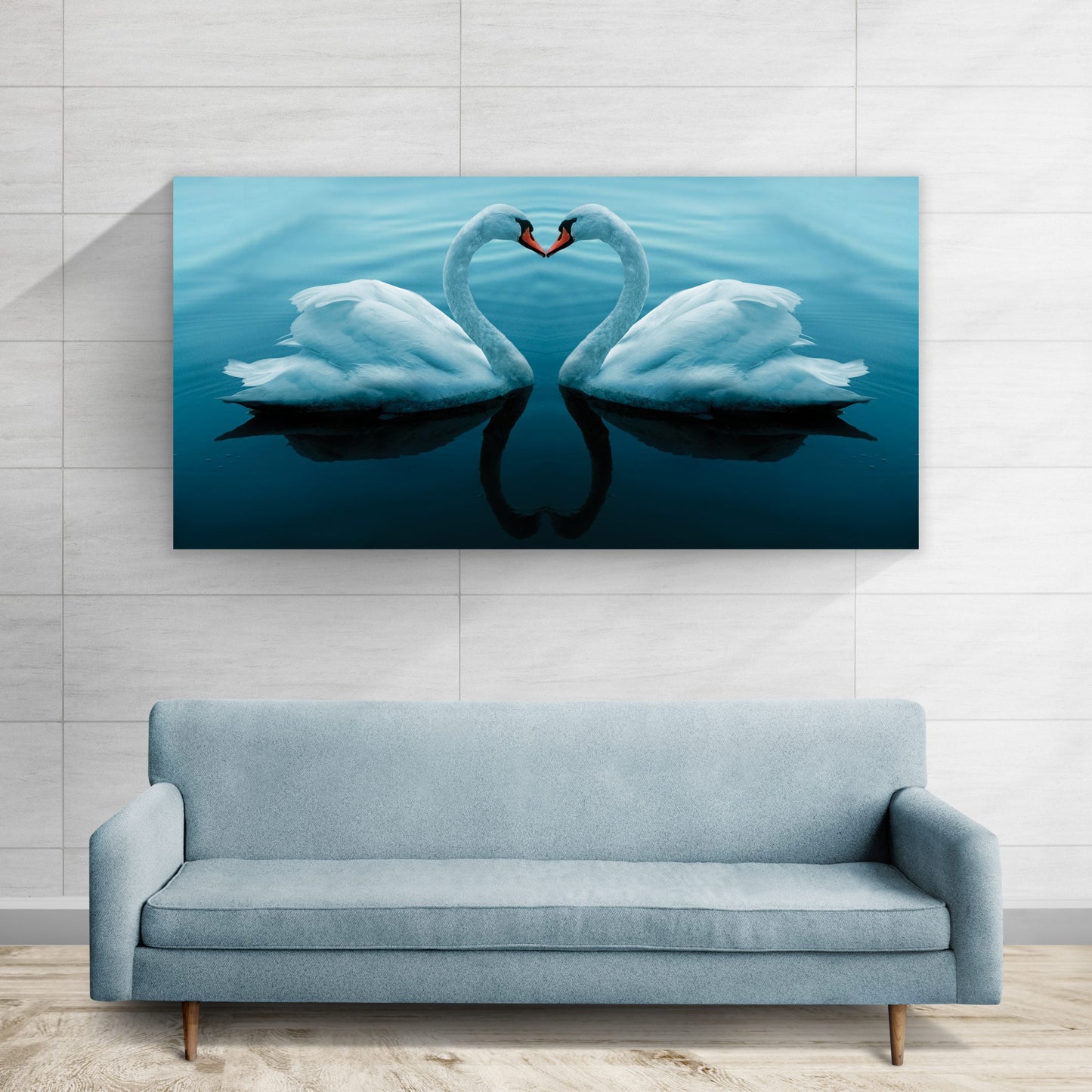 SWAN Whispers of Love Modern Wall Art