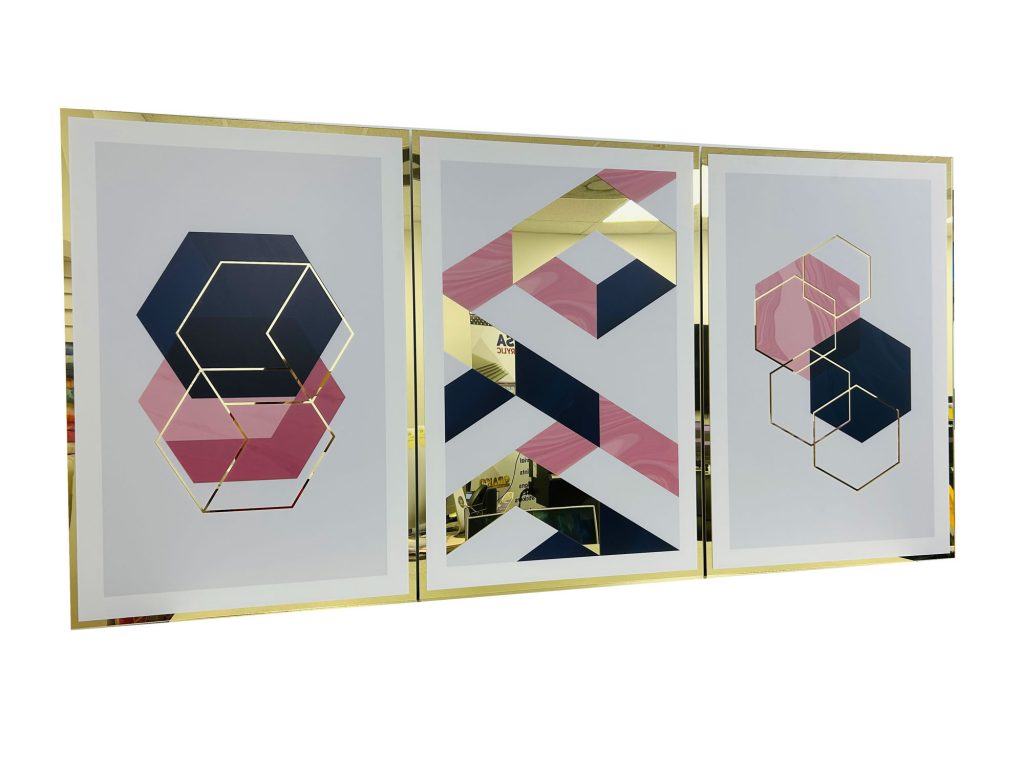 EROS 3D Abstract Shapes Acrylic Mirror Prints